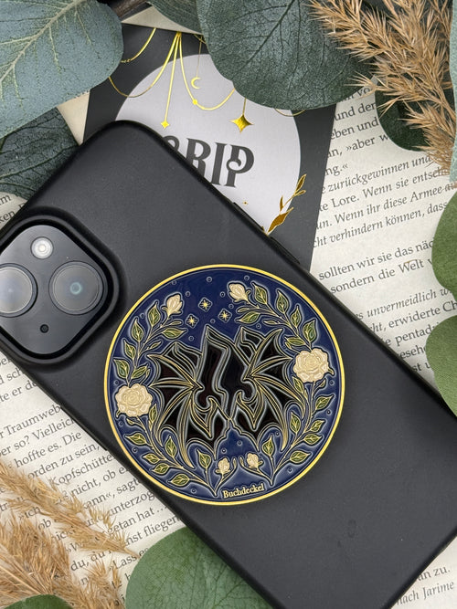 Phone Grip Structured Surface Gold "Mountains"