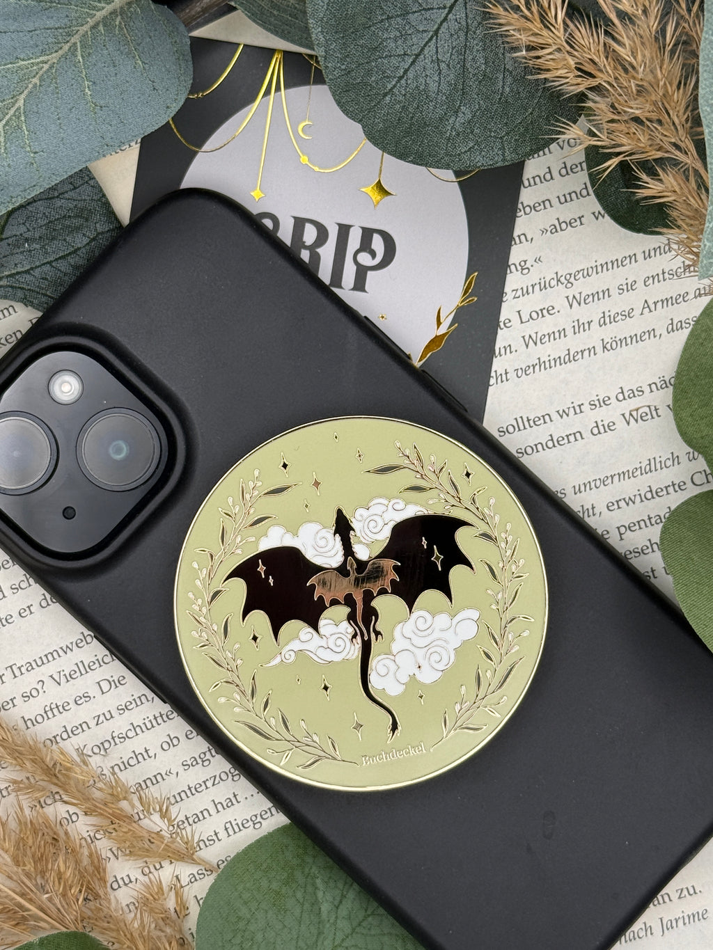 Phone Grip glatte Oberfläche "Drache"