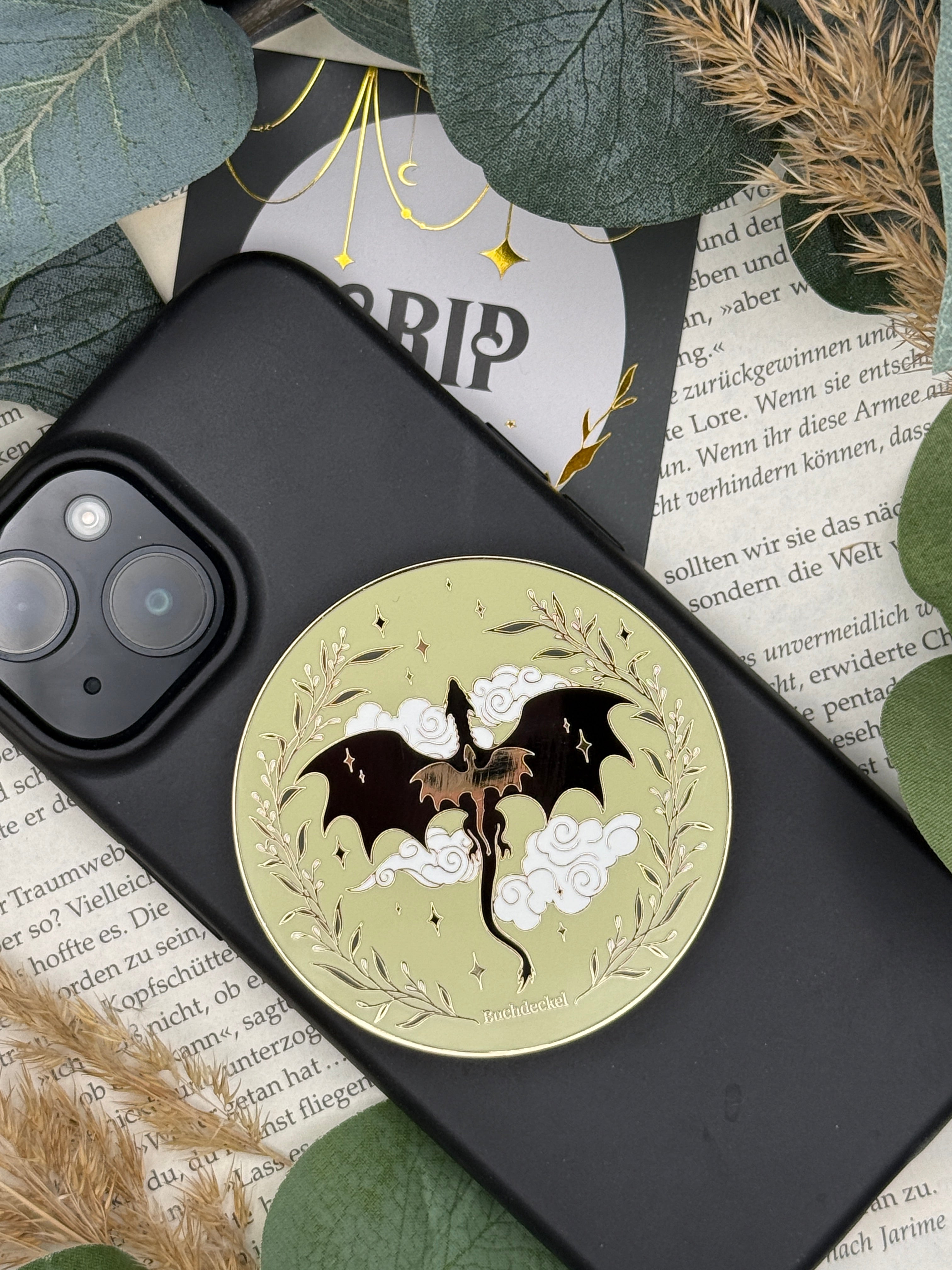 Phone Grip glatte Oberfläche "Drache"