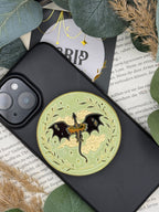 Phone Grip strukturierte Oberfläche Gold "Drache"