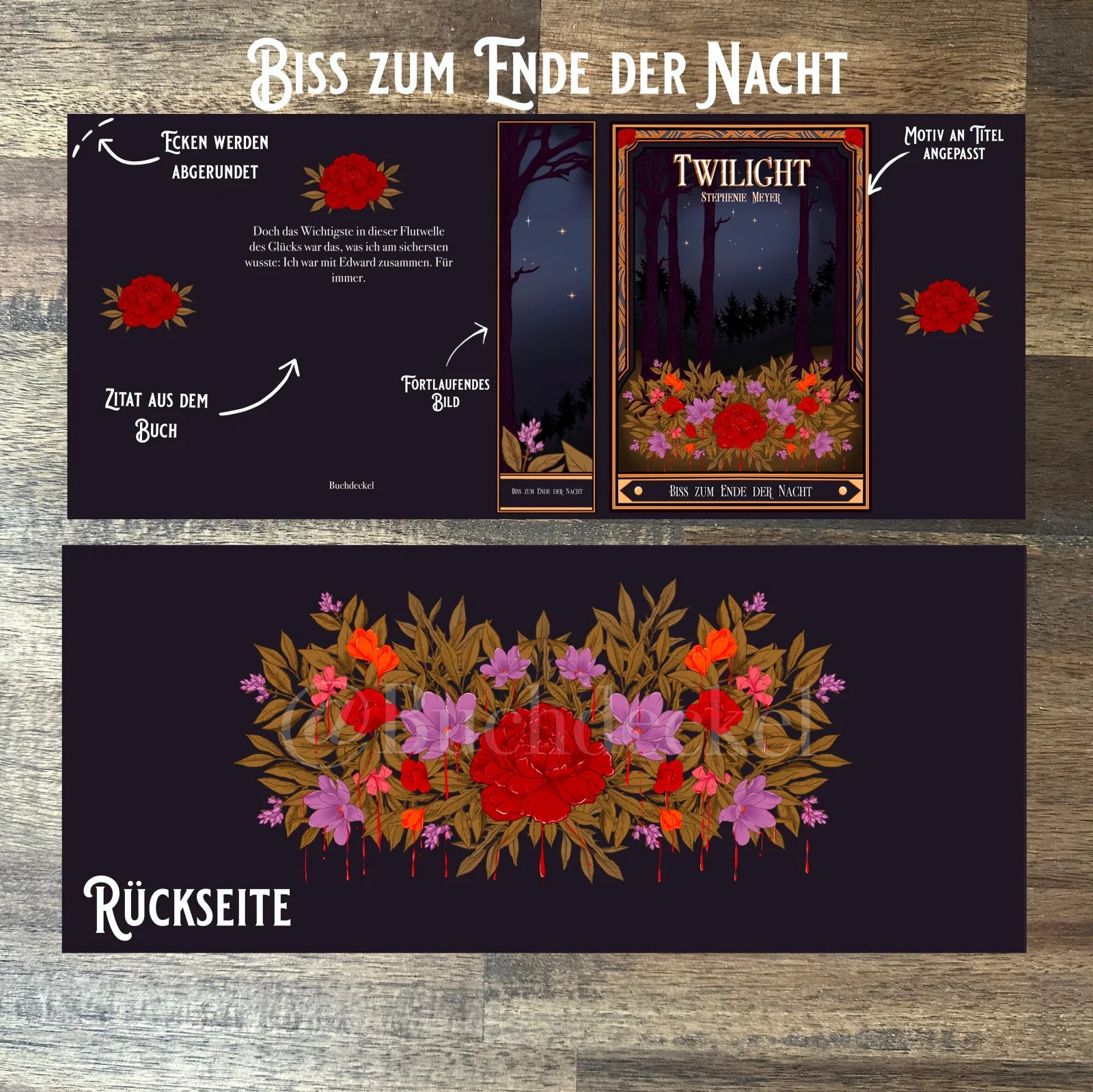 Buchumschläge für die Twilight Bücher