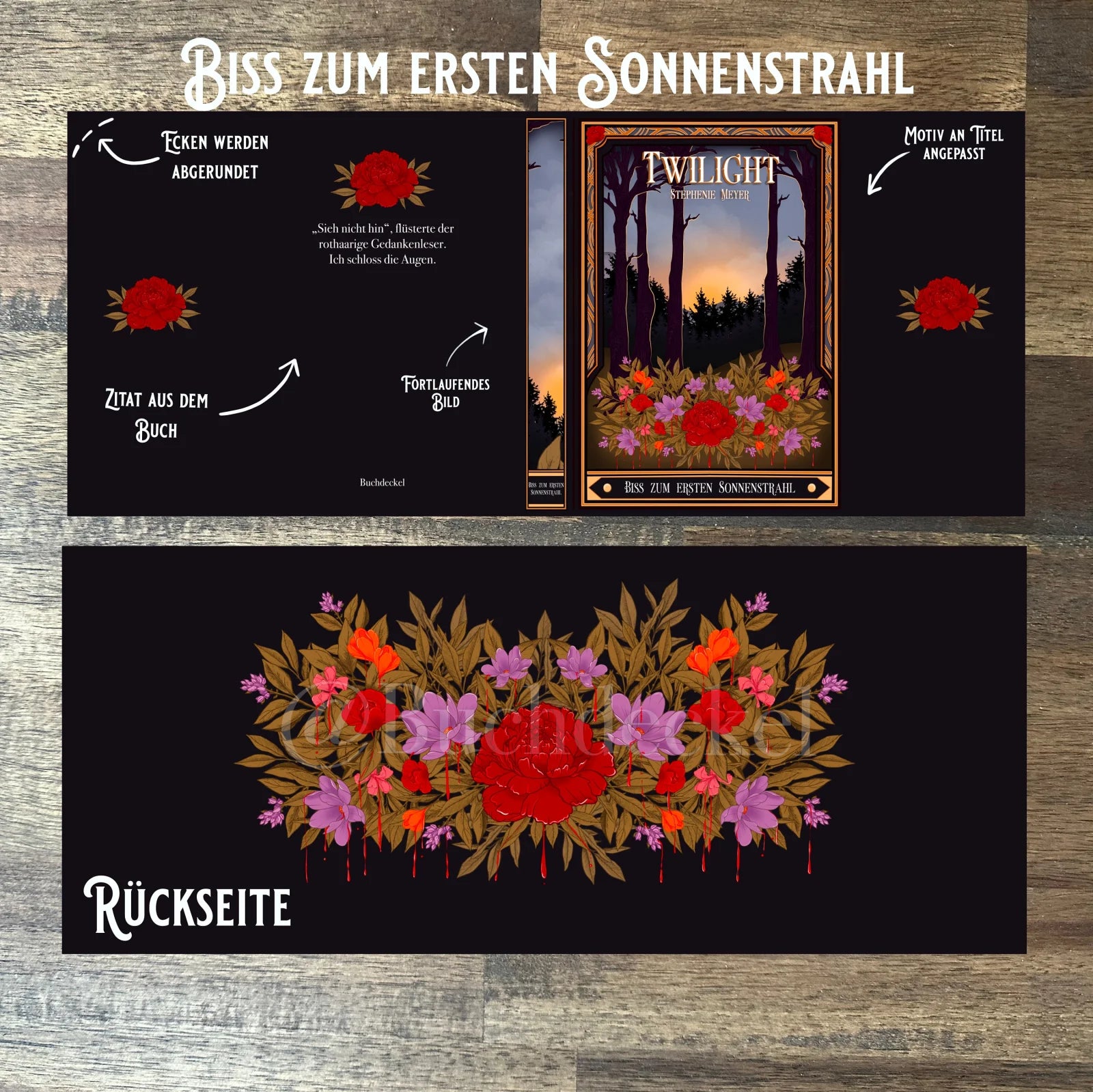Buchumschläge für die Twilight Bücher