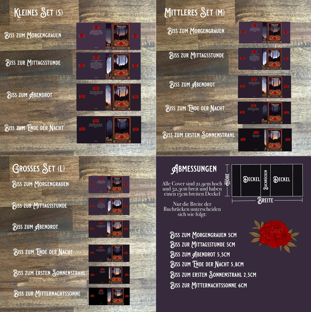 Buchumschläge für die Twilight Bücher