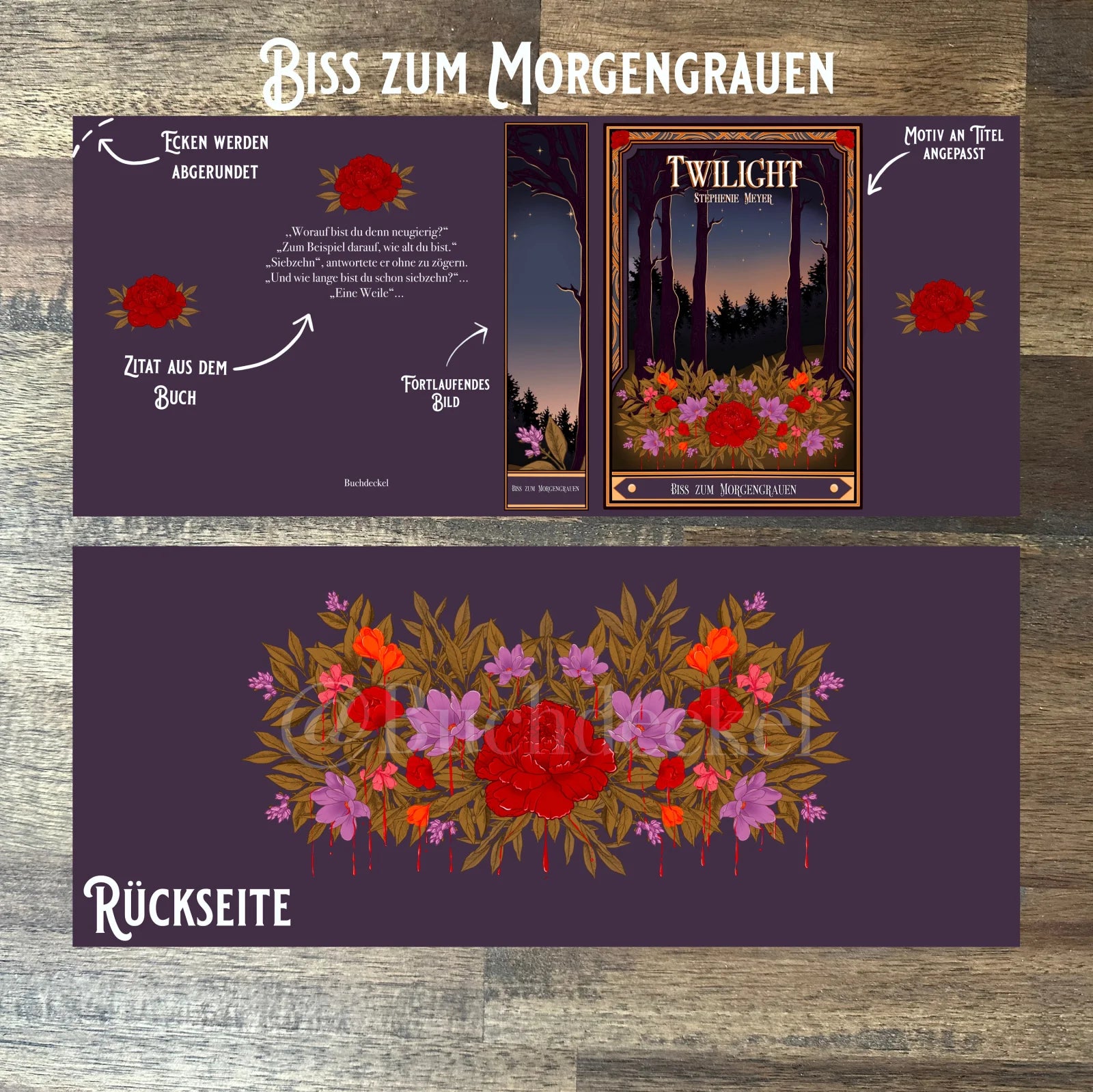 Buchumschläge für die Twilight Bücher